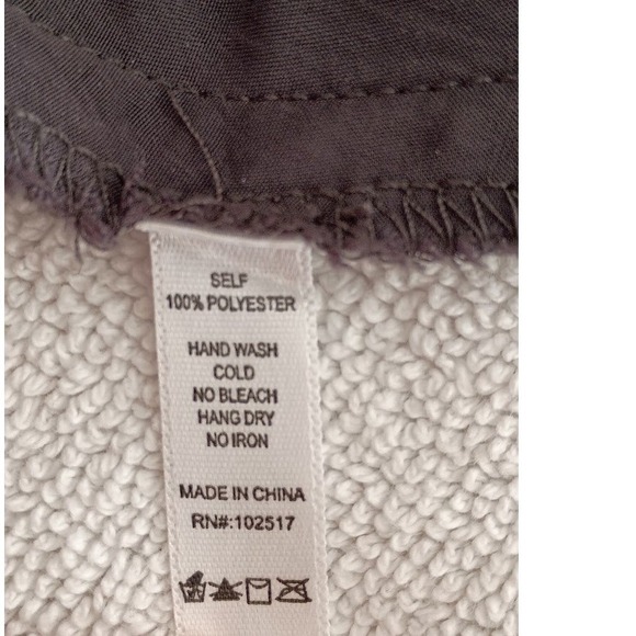 Soprano Grey Dolman Sleeve Faux Wrap Midi Dress Pockets Elastic Waist - Picture 5 of 7